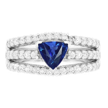 Ceylon Sapphire Ring With Natural Earth Mined Diamonds