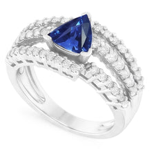 Ceylon Sapphire Ring With Natural Earth Mined Diamonds