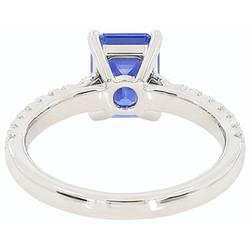 Natural Sapphire Ring 3.75ct - White Gold 14K