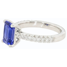 natural emerald sapphire 3.75ct ring profile view
