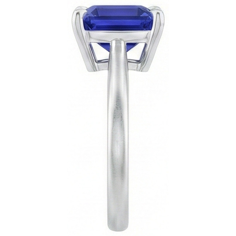 natural asscher sapphire 2ct ring top view