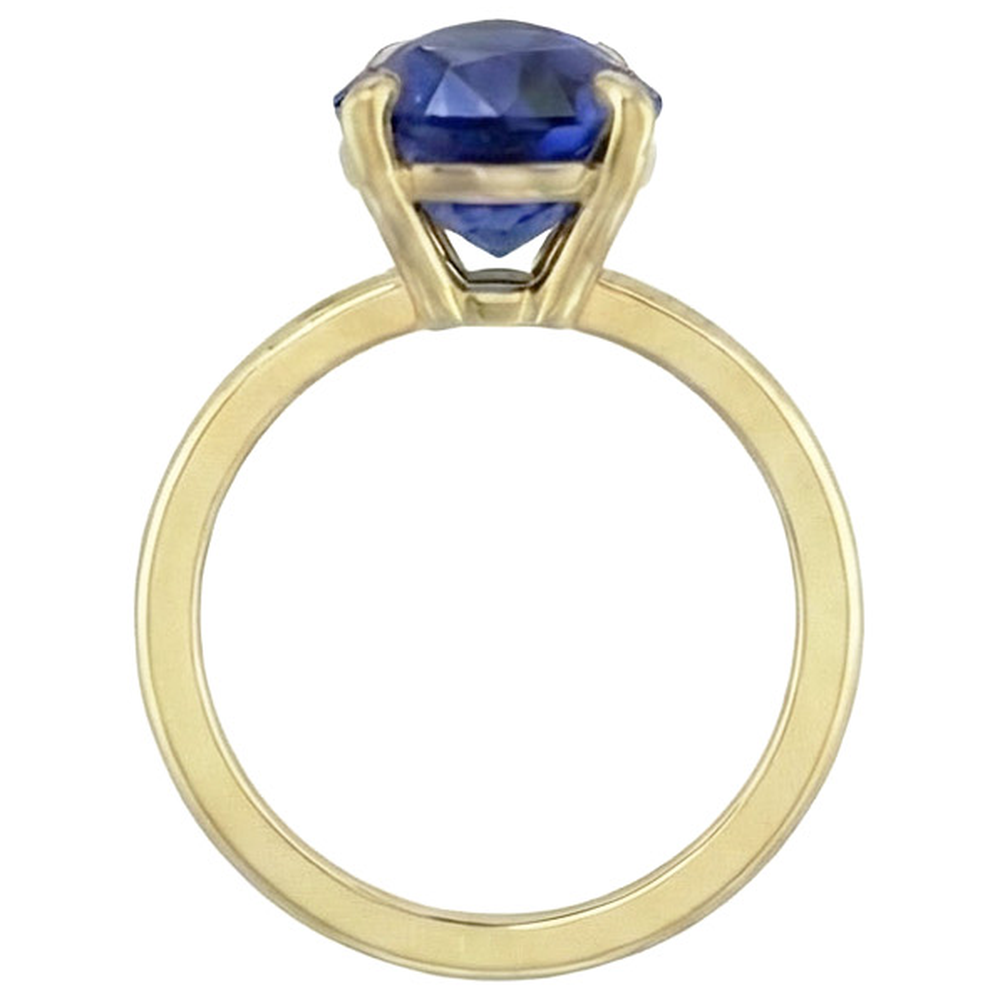 Ceylon Sapphire Solitaire Ring Teardrop Style Pear 3.50 Carats