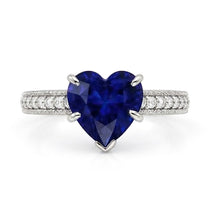 natural round sapphire 2.50ct ring side angle