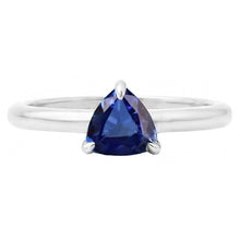 Ceylon Sapphire Solitaire Trillion Shaped Ring 1 Carat Jewellery Gold