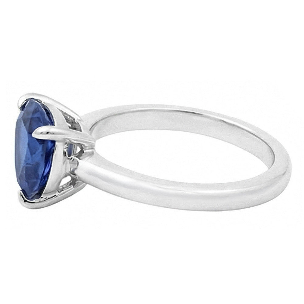 Ceylon Sapphire Solitaire Trillion Shaped Ring 1 Carat Jewellery Gold