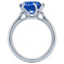 Ceylon Sapphire With Natural Earth Mined Diamonds 1.90 Ct Ring White Gold 14K