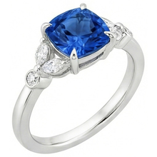 Ceylon Sapphire With Natural Earth Mined DIAMOND ( NOT LAB GROWN )s 2.70 Ct Ring White Gold 14K
