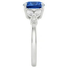 Ceylon Sapphire With Natural Earth Mined DIAMOND ( NOT LAB GROWN )s 2.70 Ct Ring White Gold 14K