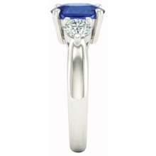 Ceylon Sapphire With Natural Earth Mined DIAMOND ( NOT LAB GROWN )s 3 Carats Ring White Gold
