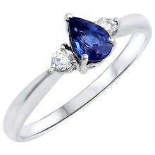 natural round sapphire 1.50ct ring top view