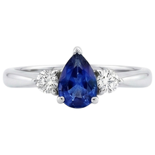 natural round sapphire 1.50ct ring side angle
