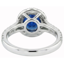 Ceylon Sapphire With Natural Earth Mined DIAMOND ( NOT LAB GROWN )s Engagement Ring 3.90 Ct White Gold 14K