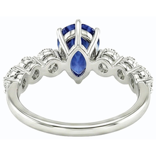 natural round sapphire 3ct ring front view