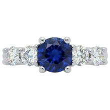 Ceylon Sapphire & Natural Earth Mined DIAMOND ( NOT LAB GROWN )s Gemstone Ring 2.90 Carats White Gold 14K