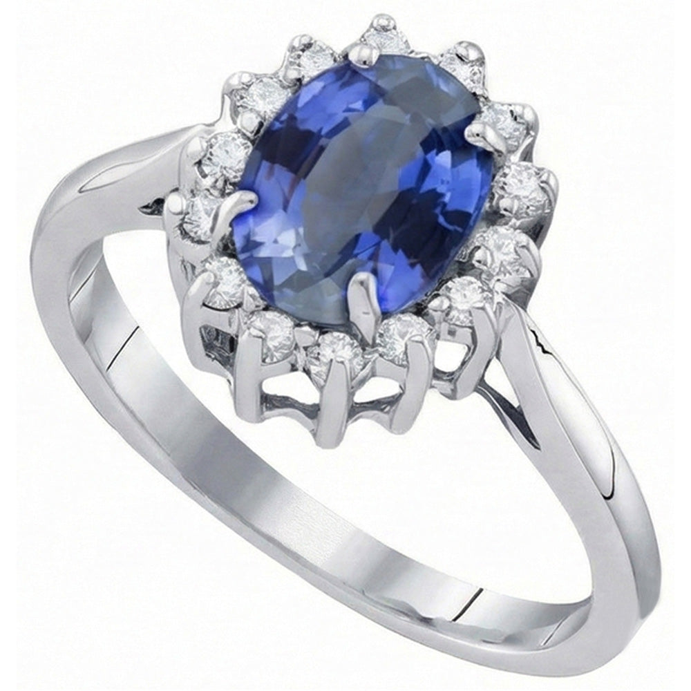 Ceylon Blue Sapphire Ring 4.70 Carat Natural Earth Mined Diamond Jewellery