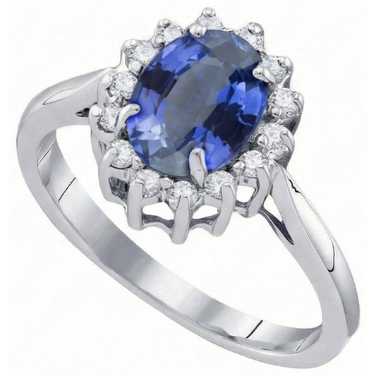 Ceylon Blue Sapphire Ring 4.70 Carat Natural Earth Mined Diamond Jewellery