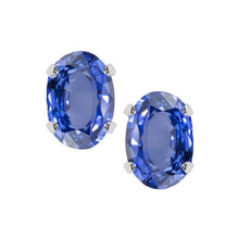 IGI CERTIFIED Ceylon Color Sapphire 8 Ct. Studs Post Pair Earring White Gold 14K Jewelry