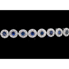 Ceylon Sapphire Tennis Bracelet Women Jewelry New
