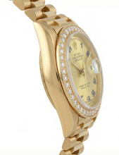Champagne Arabic Dial Rolex Dj Watch Gold President Style Natural Earth Mined Diamond