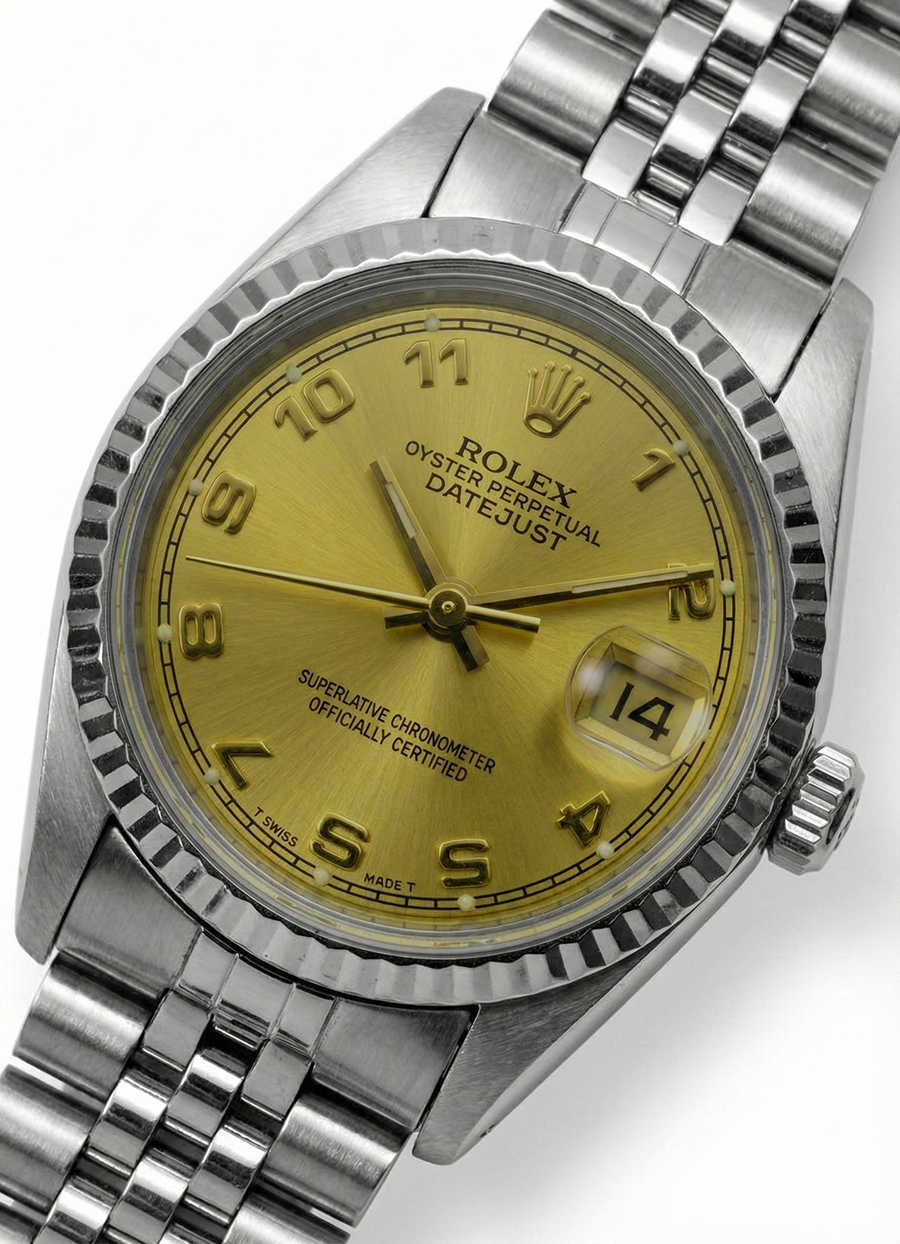 Champagne Arabic Dial Rolex Ss Datejust Lady Watch