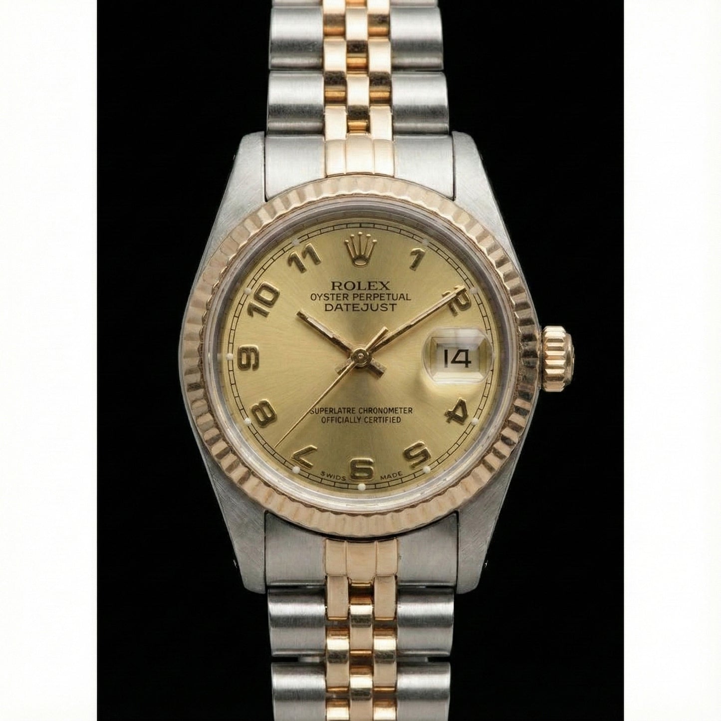 Champagne Arabic Dial Ss & Yellow Gold Jubilee Lady Rolex Datejust
