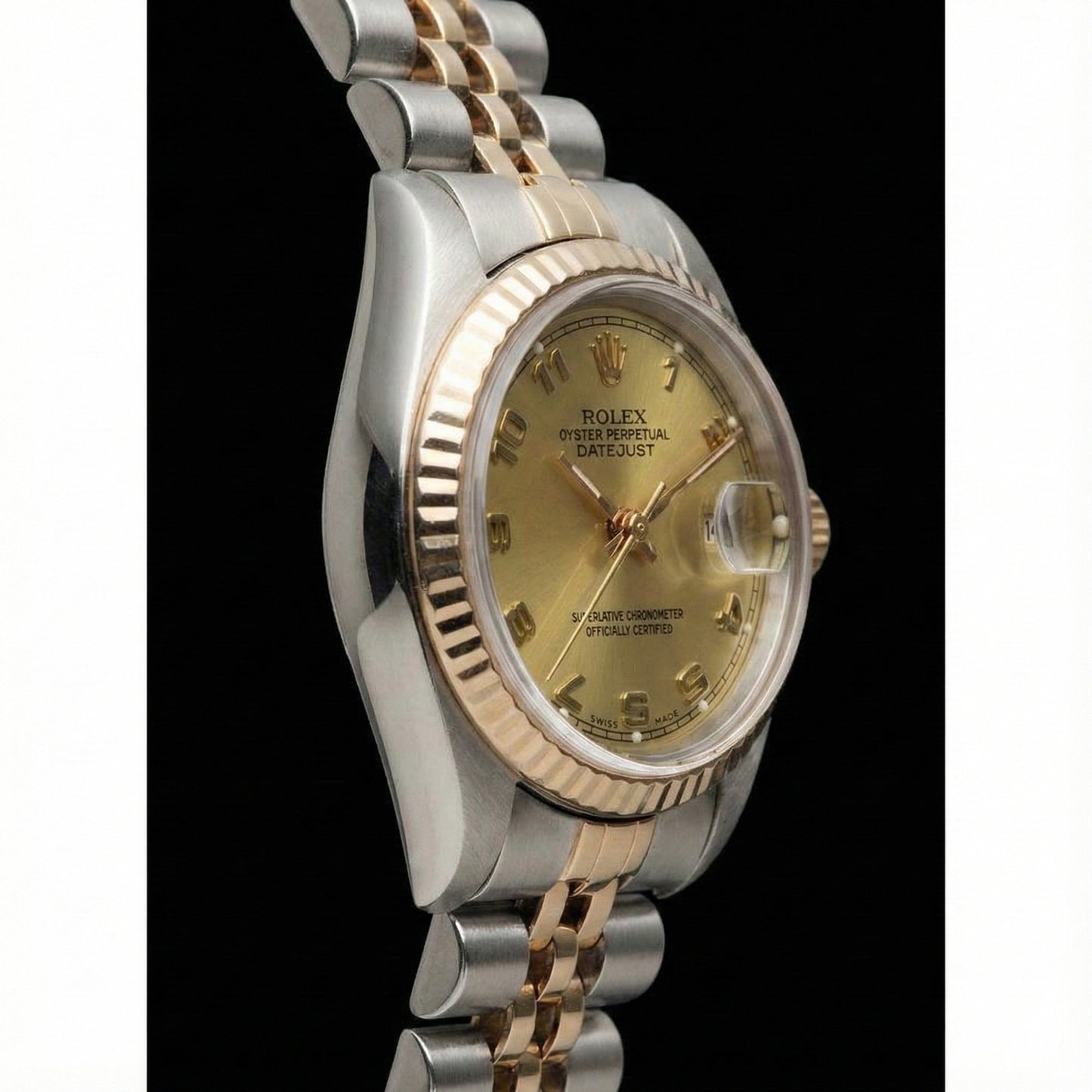 Champagne Arabic Dial Ss & Yellow Gold Jubilee Lady Rolex Datejust