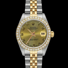 Champagne Arabic Ss & Gold Bracelet Rolex Date Just Watch