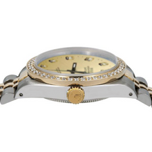 Champagne Diamond Dial Bezel Rolex Datejust Watch  Gold & Steel QUICK SET