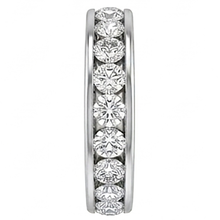 Channel Set 2.20 Ct Round Natural Earth Mined Diamond Wedding Band Gold White 14K