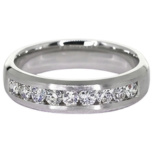 Channel Set Wedding Band Round Natural Earth Mined Diamond 1.35 Carats Jewellery