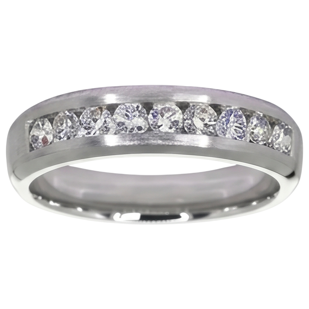Channel Set Wedding Band Round Natural Earth Mined Diamond 1.35 Carats Jewellery