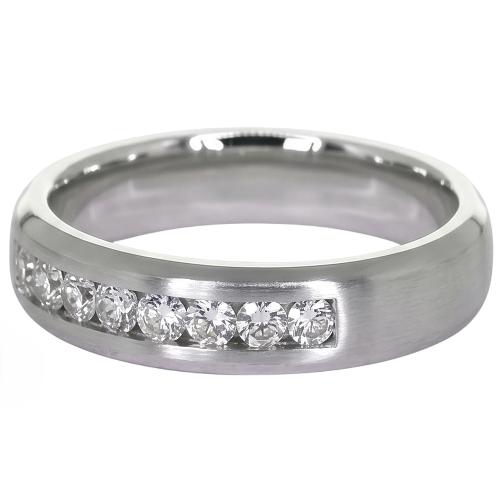 Channel Set Wedding Band Round Natural Earth Mined Diamond 1.35 Carats Jewellery