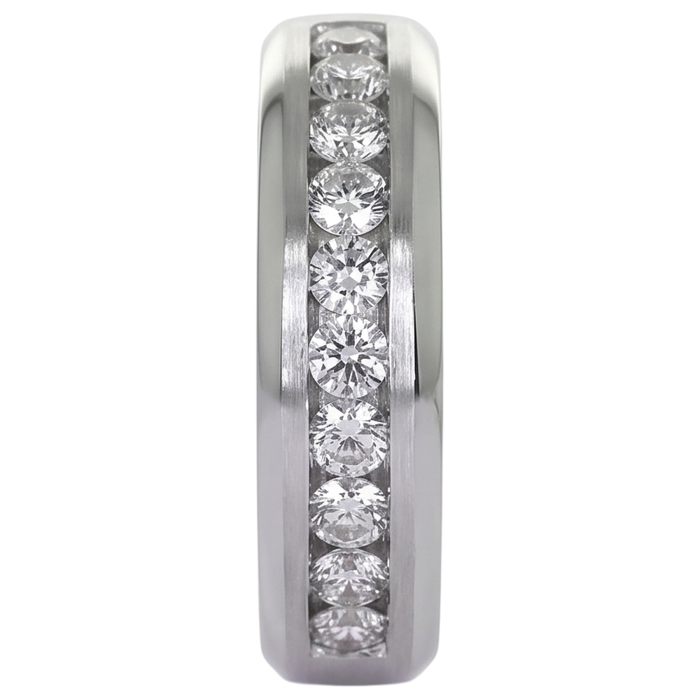 Channel Set Wedding Band Round Natural Earth Mined Diamond 1.35 Carats Jewellery