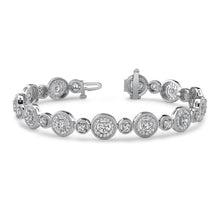 Circle Real Diamond Bracelet White Gold Jewelry Round 11.50 Ct