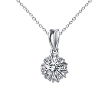Circle Shape Women Pendant Necklace 2.10 Carats Round Cut Real Diamonds