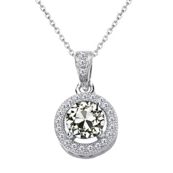 1.50 ct Fine Diamond Pendant in 14K White Gold
