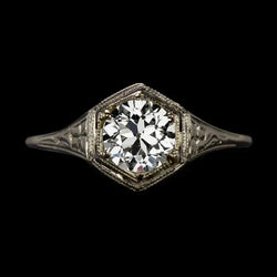 Classic Antique Looking Natural Diamond  Wedding Engagement Ring