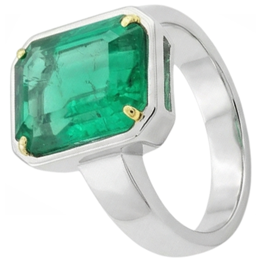 Premium Colored Stone Ring 4 ct – angle view
