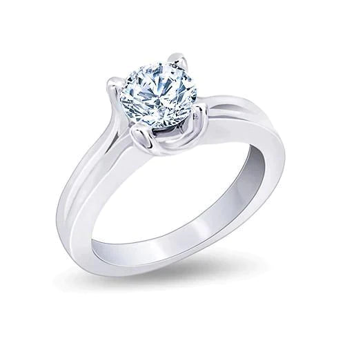 Classic Solitaire 2 Carat Real Diamond Ring