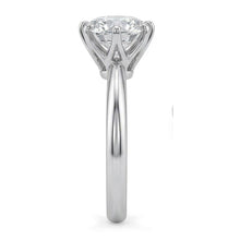 Classic Solitaire Round Natural Earth Mined Diamond Engagement Ring 2 Carats White Gold