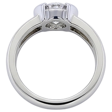Classic Style 1 Carat Round Natural Earth Mined Diamond Half Bezel Men's Ring