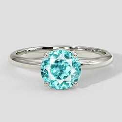 Classic Round Paraiba Ring 1.50ct