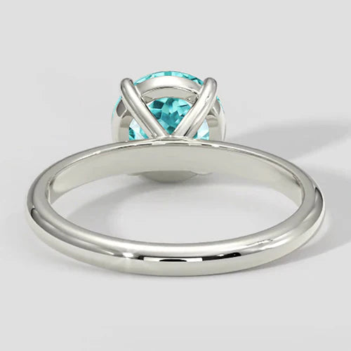Classic Round Paraiba Ring 1.50ct