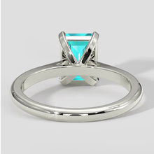 Classic 2ct Emerald Cut Paraiba Ring