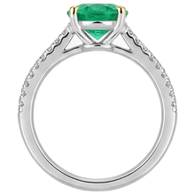 Earth-Mined Colombian Emerald Gemstone Ring – profile view