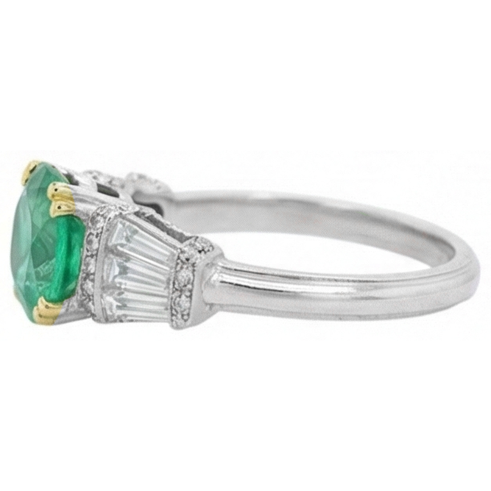 Sophisticated Colored Stone Ring 3 ct – profile view