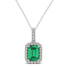 Colombian Green Emerald And Diamond Gemstone Pendant Necklace 5.50 Carats