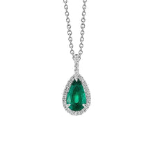 Colombian Green Emerald And Diamond Gemstone Pendant With Chain 8.25 Carats