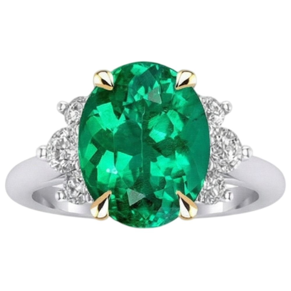 High-End Gemstone Ring 3.50 ct – profile view