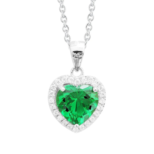 Colombian Green Emerald & Diamond Gemstone Pendant Necklace 7.20 Carats